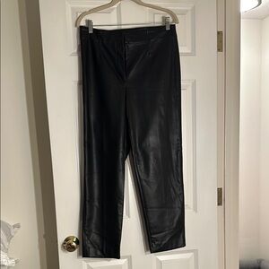 Ann Taylor Black Faux Leather Pants
